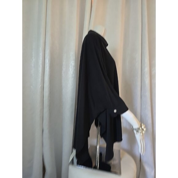 Women's Wynne Layers Black Relaxed Flowly Button Shirt Layering Top Jacket M - Picture 3 of 6